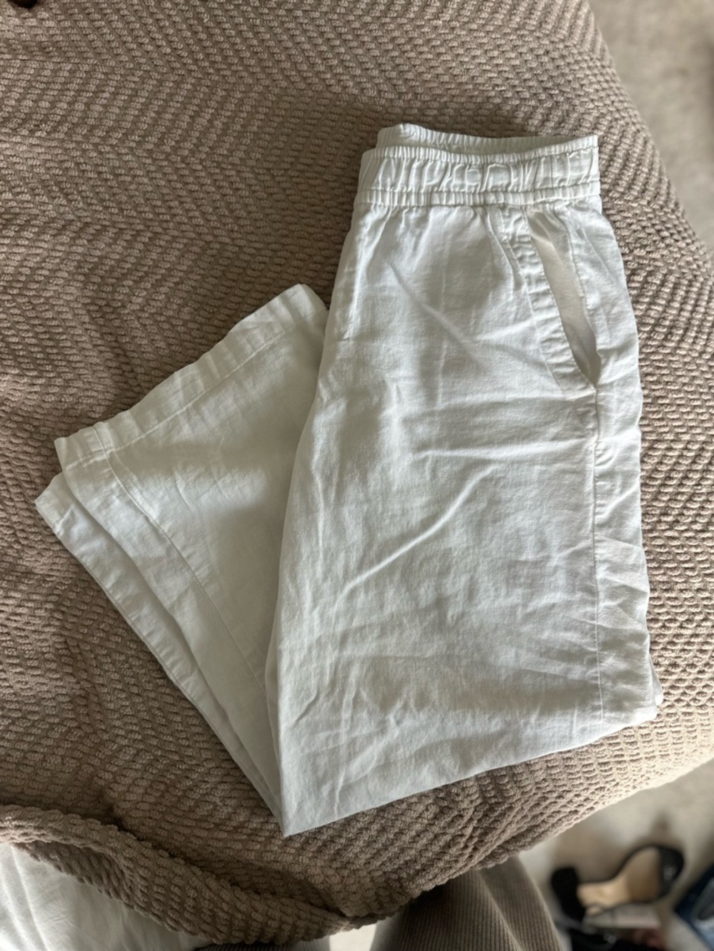 Old Navy White Linen Pants